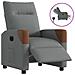 Poltrona Elettrica Reclinabile Grigio Scuro in Tessuto - Foto miniatura 1