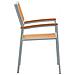 Sedie da giardino impilabili 6 pz Grigio Acciaio e legno massello di acacia - Foto miniatura 6