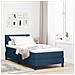 Letto con Box Spring Blu 90x190 cm Tessuto - Foto miniatura 2