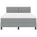 Letto con Rete a Molle con Materasso Grigio Chiaro 160x200 cm Tessuto - Foto miniatura 8