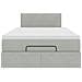 Pouf Letto con Materasso e LED Grigio Chiaro 120x190cm Velluto - Foto miniatura 8