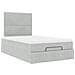 Struttura Letto Pouf con Materassi 120x190 cm Velluto - Foto miniatura 7