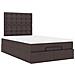 Struttura Letto Pouf con Materasso 120x200 cm in Tessuto - Foto miniatura 7
