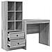 Scrivania  con Archiviazione Grigio Sonoma Legno ingegnerizzato, Scrivania  Grigio Sonoma 80x50x76 cm Legno ingegnerizzato - Foto miniatura 6