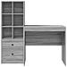 Scrivania  con Archiviazione Grigio Sonoma Legno ingegnerizzato, Scrivania  Grigio Sonoma 80x50x76 cm Legno ingegnerizzato - Foto miniatura 7