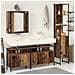 Mobile da bagno con lavabo integrato in legno antico - Foto miniatura 2