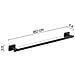 Portasalviette Cm 60 Da Muro In Acciaio Inox E Cromall 4421-60 Serie Atena Nero Opaco - Foto miniatura 2