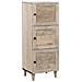 Credenza Bianco 40 x 33 x 110 cm legno massello di mango - Foto miniatura 1