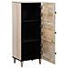 Credenza Bianco 40 x 33 x 110 cm legno massello di mango - Foto miniatura 2