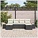 Set Divano da Giardino 6 pcs Nero 55 x 62 x 69 cm Poly Rattan - Foto miniatura 3