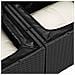 Set Divano da Giardino 6 pcs Nero 55 x 62 x 69 cm Poly Rattan - Foto miniatura 7