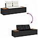 Set Divano da Giardino 6 pcs Nero 55 x 62 x 69 cm Poly Rattan - Foto miniatura 9