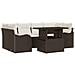 Set Divano da Giardino 7 pcs Marrone 100 x 55 x 73 cm - Foto miniatura 1