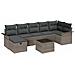 Set Divano da Giardino con cuscino 8 pcs Grigio Poly Rattan - Foto miniatura 1