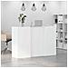 Banco Reception Bianco 155x50x103,5 cm in Legno Multistrato - Foto miniatura 4