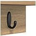 Appendiabiti a muro rovere artigianale 60 x 10.5 x 18 cm - Foto miniatura 8