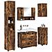 Set di mobili per il bagno 5 pcs Rovere fumo 30 x 35 x 192 cm - Foto miniatura 3