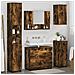 Set di mobili per il bagno 5 pcs Rovere fumo 30 x 35 x 192 cm - Foto miniatura 4