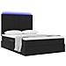 Letto con contenitore e LED Nero 140 x 200 cm Velluto - Foto miniatura 3