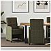 Sedie da Pranzo con Ruote 2 pcs Verde militare 57 x 67 x 98 cm - Foto miniatura 2
