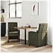 Sedie da Pranzo con Ruote 2 pcs Verde militare 57 x 67 x 98 cm - Foto miniatura 3