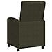 Sedie da Pranzo con Ruote 2 pcs Verde militare 57 x 67 x 98 cm - Foto miniatura 6