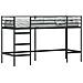 Struttura del letto loft per bambini Nero 99,5 x 190 cm Acciaio - Foto miniatura 1