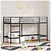 Struttura del letto loft per bambini Nero 99,5 x 190 cm Acciaio - Foto miniatura 2