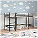 Struttura del letto loft per bambini Nero 99,5 x 190 cm Acciaio - Foto miniatura 3