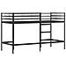 Struttura del letto loft per bambini Nero 99,5 x 190 cm Acciaio - Foto miniatura 7