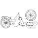 Bicicletta per Bambini 24 Pollici per 8-12 anni Bianco - Foto miniatura 8