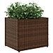 Fioriera da Giardino Marrone 36x30x32 cm in Polyrattan - Foto miniatura 4