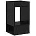 Tavolino 2 pcs Rovere Nero 30 x 30 x 56 cm Legno multistrato - Foto miniatura 5
