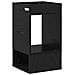 Tavolino 2 pcs Rovere Nero 30 x 30 x 56 cm Legno multistrato - Foto miniatura 8