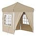 Tenda per feste a pop-up 195 x 195 x 245 cm Crema - Foto miniatura 1