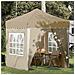 Tenda per feste a pop-up 195 x 195 x 245 cm Crema - Foto miniatura 2
