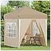 Tenda per feste a pop-up 195 x 195 x 245 cm Crema - Foto miniatura 3