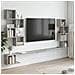 Mensola per TV da muro Grigio Cemento 200 x 15 x 94 cm - Foto miniatura 2