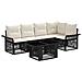 Set Divano da Giardino 6 pz Nero e Bianco Crema polyrattan - Foto miniatura 1