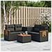 Set di divani 6 pz Nero Rattan sintetico e Acciaio - Foto miniatura 6