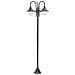 Lampione Da Giardino E27 220 Cm Alluminio 3 Lampade Bronzo - Foto miniatura 2
