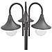 Lampione Da Giardino E27 220 Cm Alluminio 3 Lampade Bronzo - Foto miniatura 3
