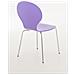 Sedia Impilabile Diego in Legno I Sedia Attesa in Metallo I Sedia Ergonomica Conferenza I Sedia Design Classico Riunioni O Sale Viola - Foto miniatura 4