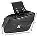 Borsa Moto Customo Chopper Borchie Cromate Nero Laterale Destra Singola - Foto miniatura 2