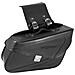 Borsa Moto Customo Chopper Borchie Cromate Nero Laterale Destra Singola - Foto miniatura 1