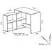 Nagano Bureau D'angle Contemporain Dcor Chene Shannon - L 112 Cm - Foto miniatura 4