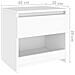 Comodino Bianco 40x30x39 cm in Legno Ingegnerizzato - Foto miniatura 7