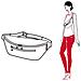 beltbag M marsupio Poliestere Beige, Arancione - Foto miniatura 2