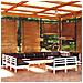 Set Divani Da Giardino 12 Pz Con Cuscini Bianchi Legno Di Pino - Foto miniatura 1