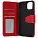 Custodia Vera Pelle Per Iphone 13 Mini Portacarte E Supporto Video Rossa - Foto miniatura 1